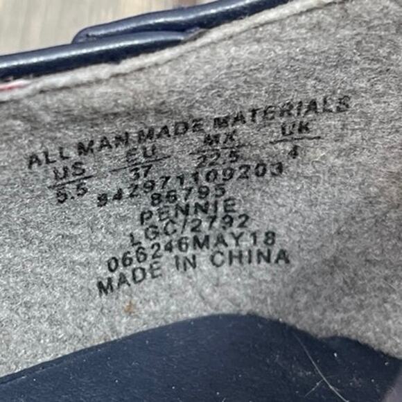 Bongo Women Pennie Loafers Sz 5.5 Teen Y2K 90s Faux Leather Navy Retro Casual - Picture 7 of 9